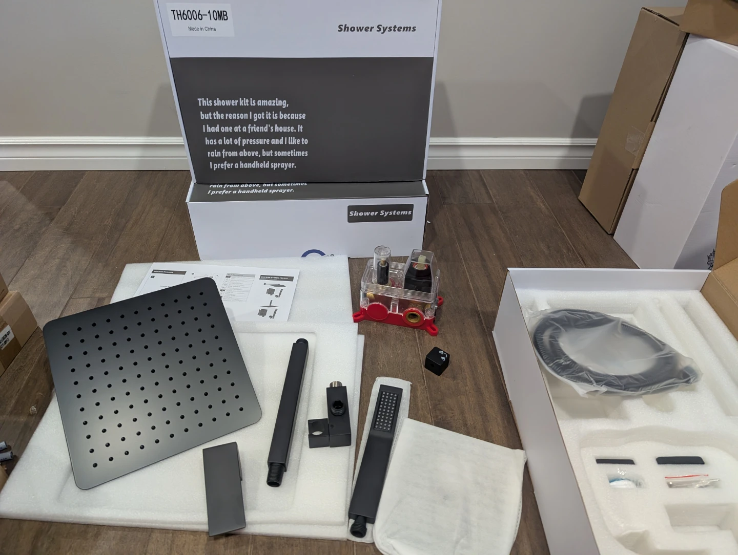 Brand New Matte Black 10” Rainfall Shower Kit For Sale - photo 4