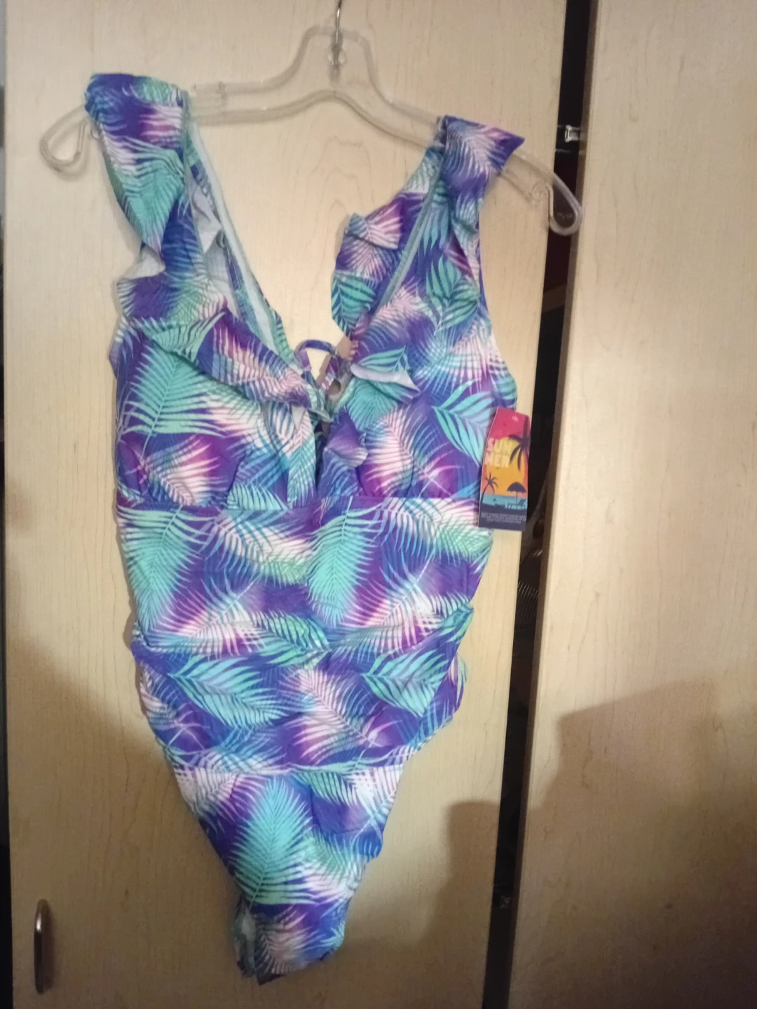 NEW!   Women's Tropical Print One-Piece Swimsuit (Size 16 & 18) - photo 5