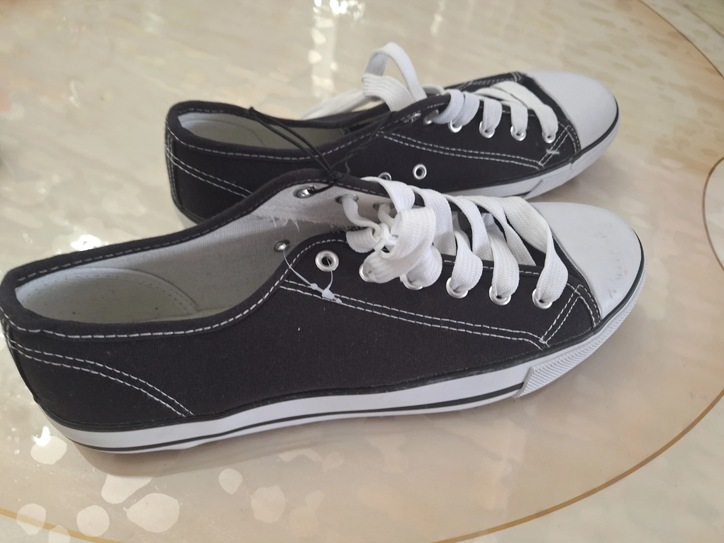 BRAND- NEW, REVOLUTION Black Canvas Sneakers - photo 2