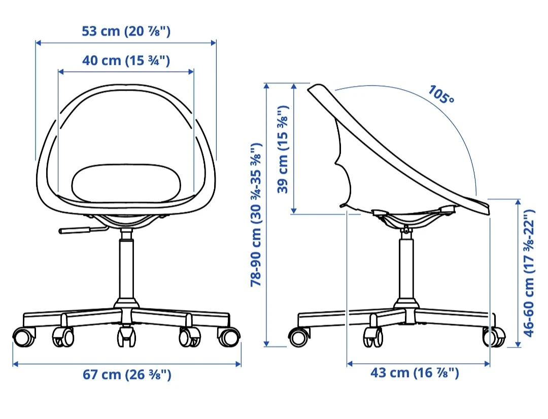 IKEA White Swivel Office Chair - photo 5