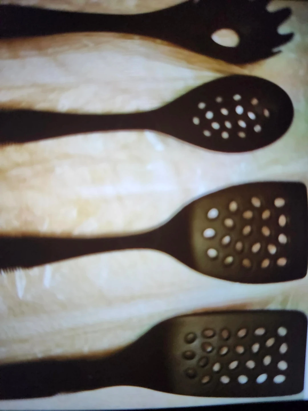 4 Piece SET Kitchen Utensils, Spoon, Spatulas. BLACK, NEW - photo 4