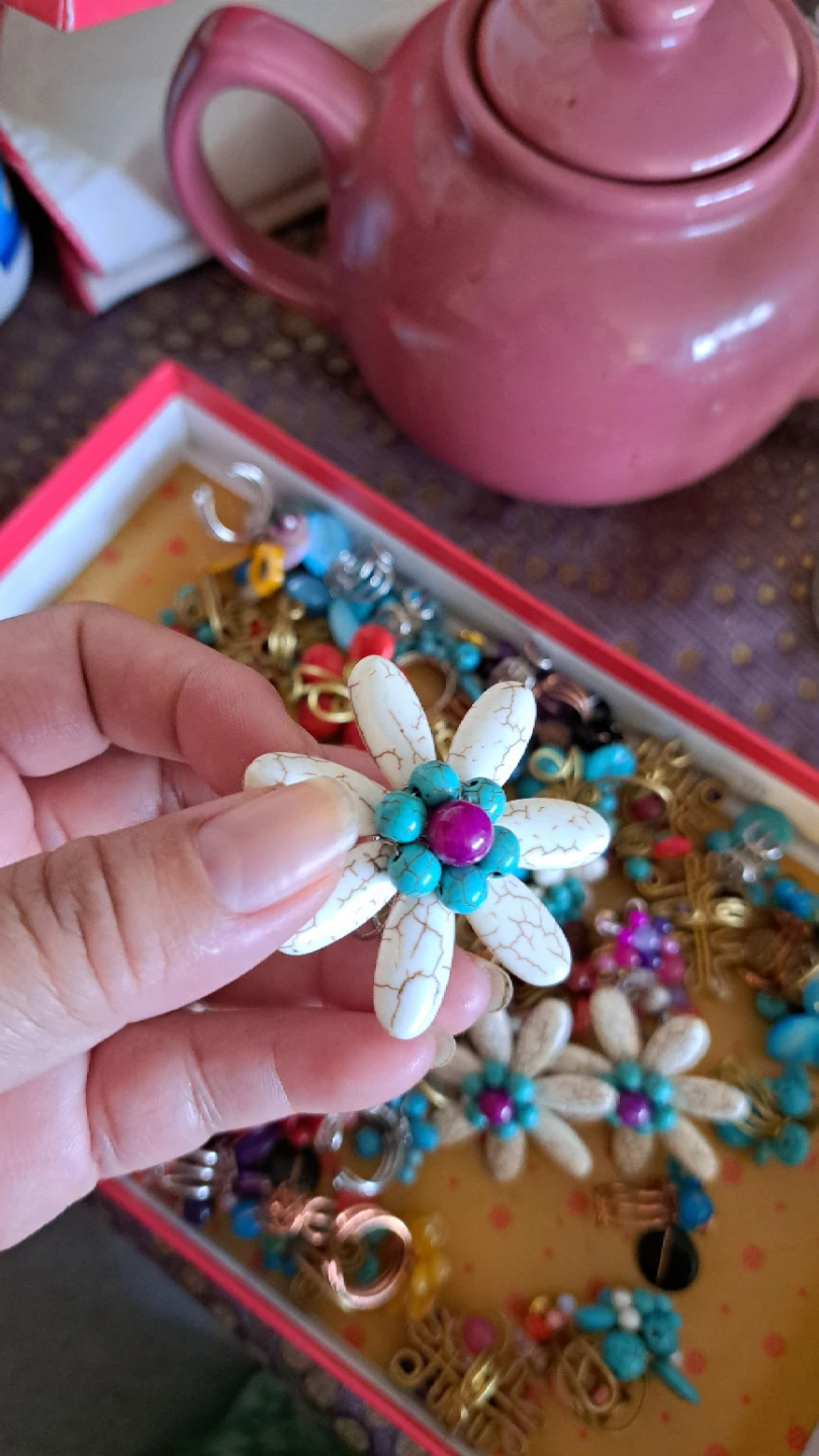 Assorted Beaded Flower Rings - photo 5
