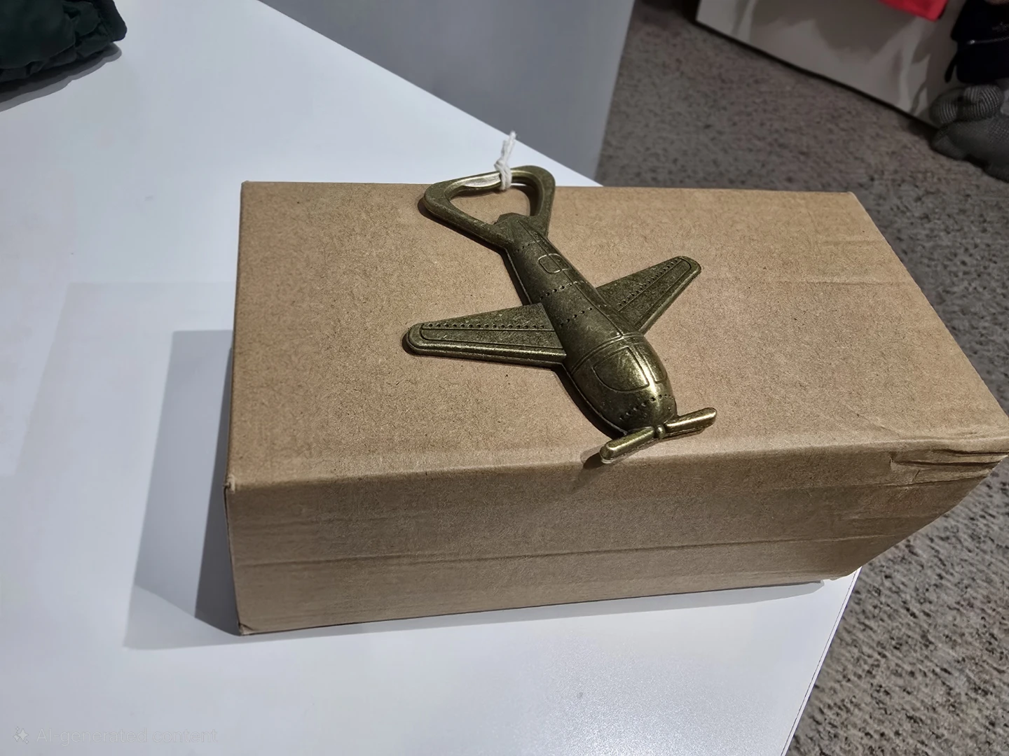 Kate Aspen Airplane Bottle Opener  Brass w/ Tag - photo 4