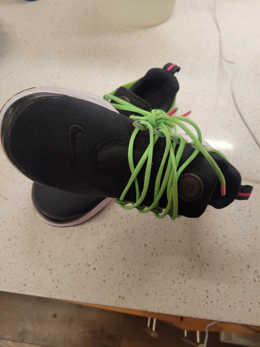 Nike Air Presto Running Shoes Black/Neon Green Size 9 - photo 2