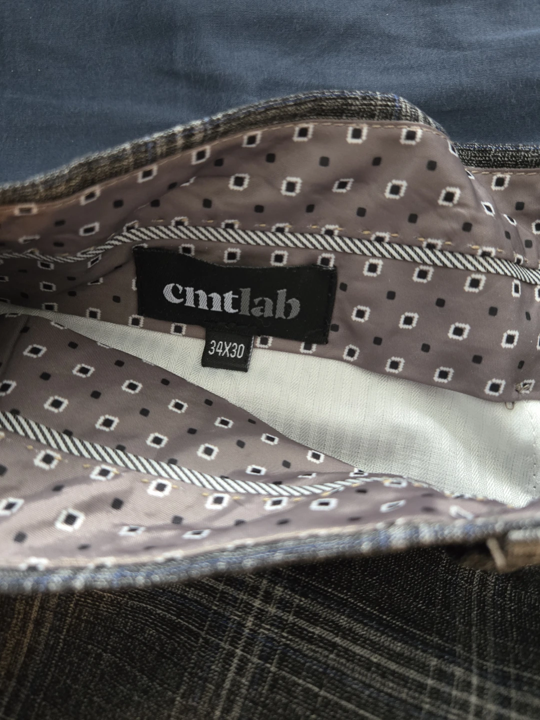 Cmtlab Plaid Slim Fit Pants 34x30