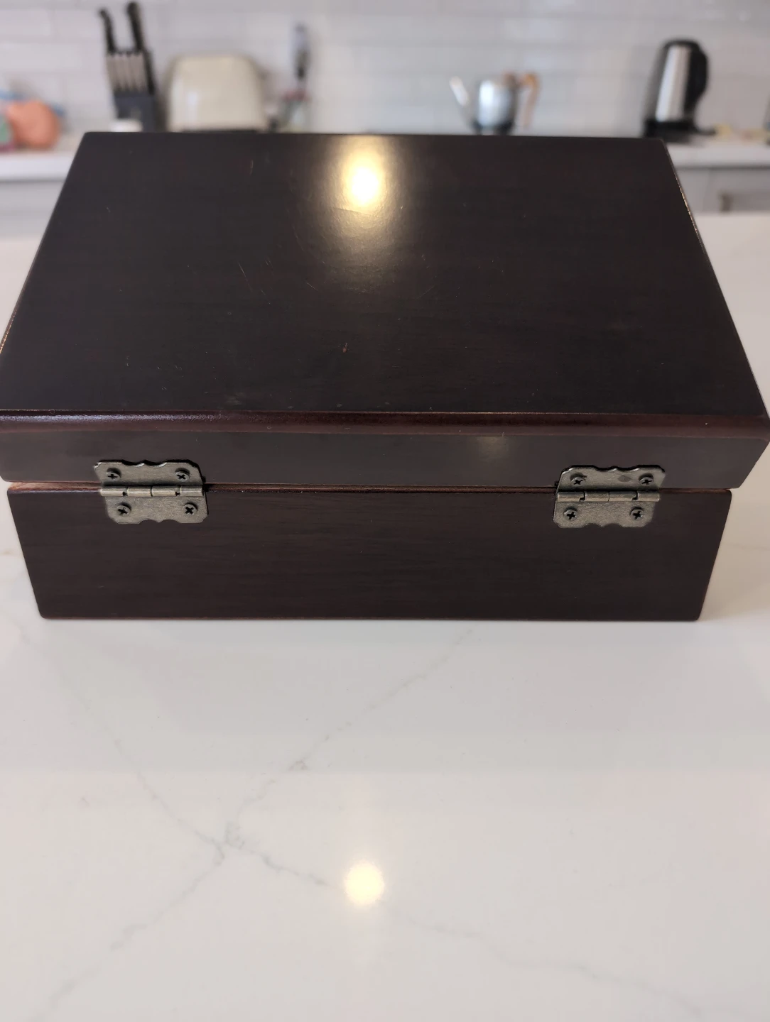 Wooden Cigar Humidor Box with Cutter, Humidifier, and Hygrometer - photo 4