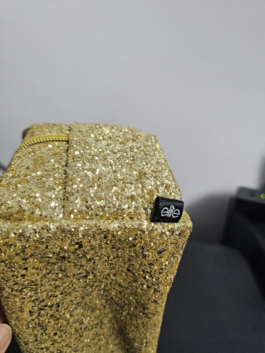 Elite Gold Glitter Cosmetic Bag - photo 2