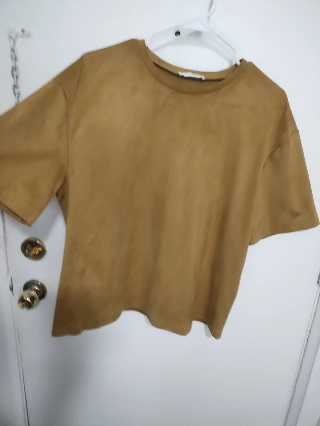 Tan Suede-Like T-Shirt, never worn never washed - photo 2
