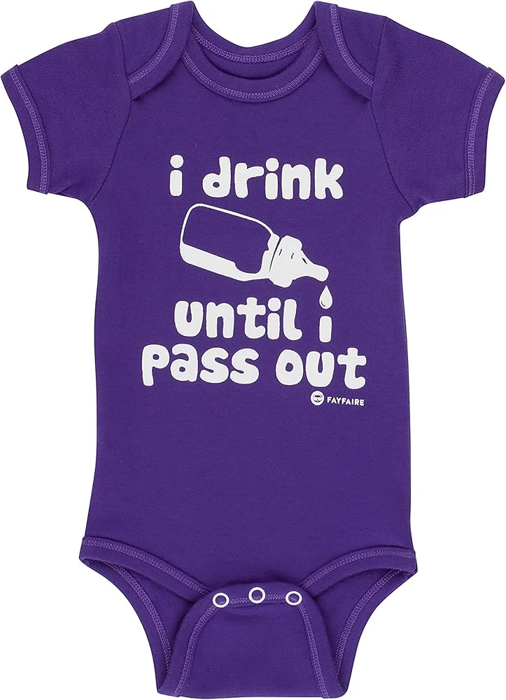 Baby Bodysuit "i drink until i pass out" - photo 2