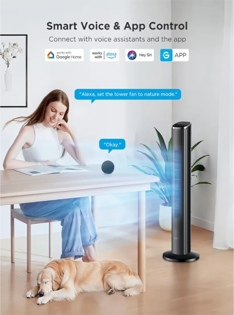 GoveeLife Smart Tower Fan - Black - photo 5