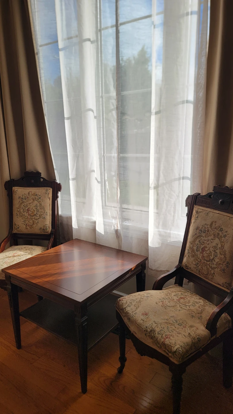 Vintage Accent Chairs and Side Table Set - photo 3