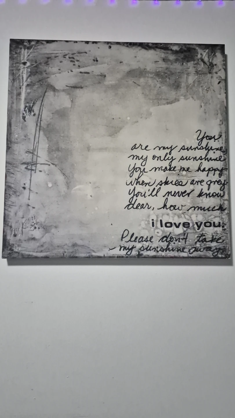 24x24" canvas You Are My Sunshine" Wall Art