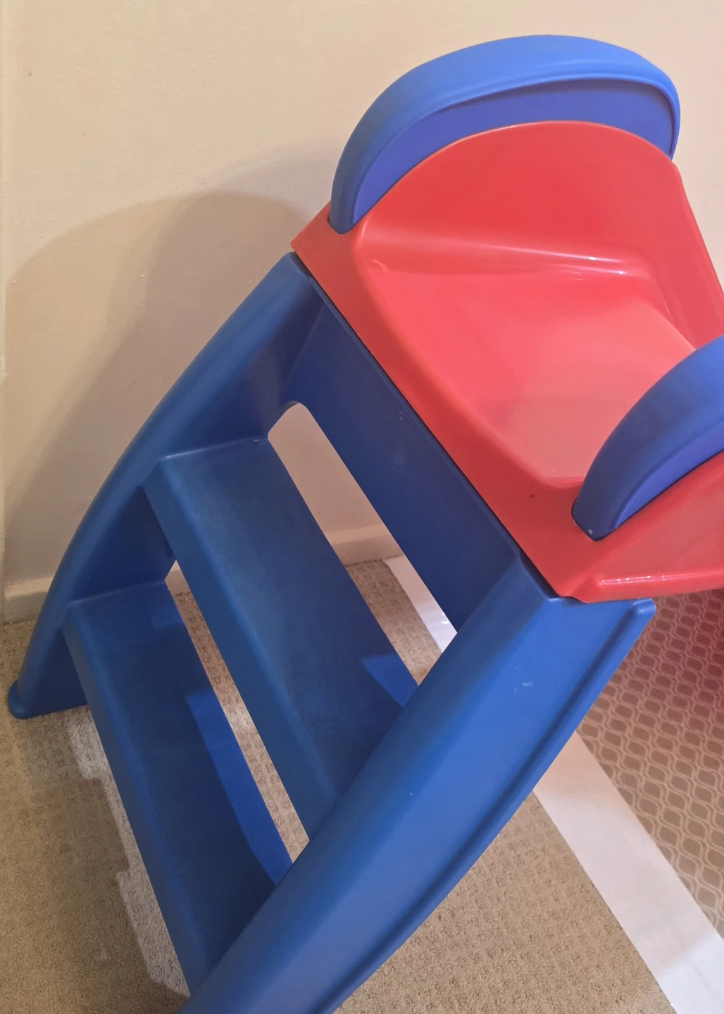 Red and Blue Plastic Kids Slide - photo 2