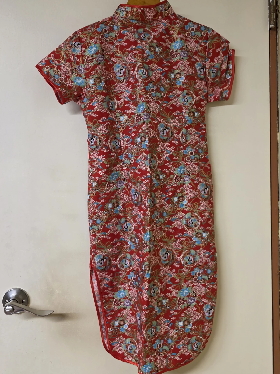 Red Chinese lace beaded Dress (12-14) - photo 2