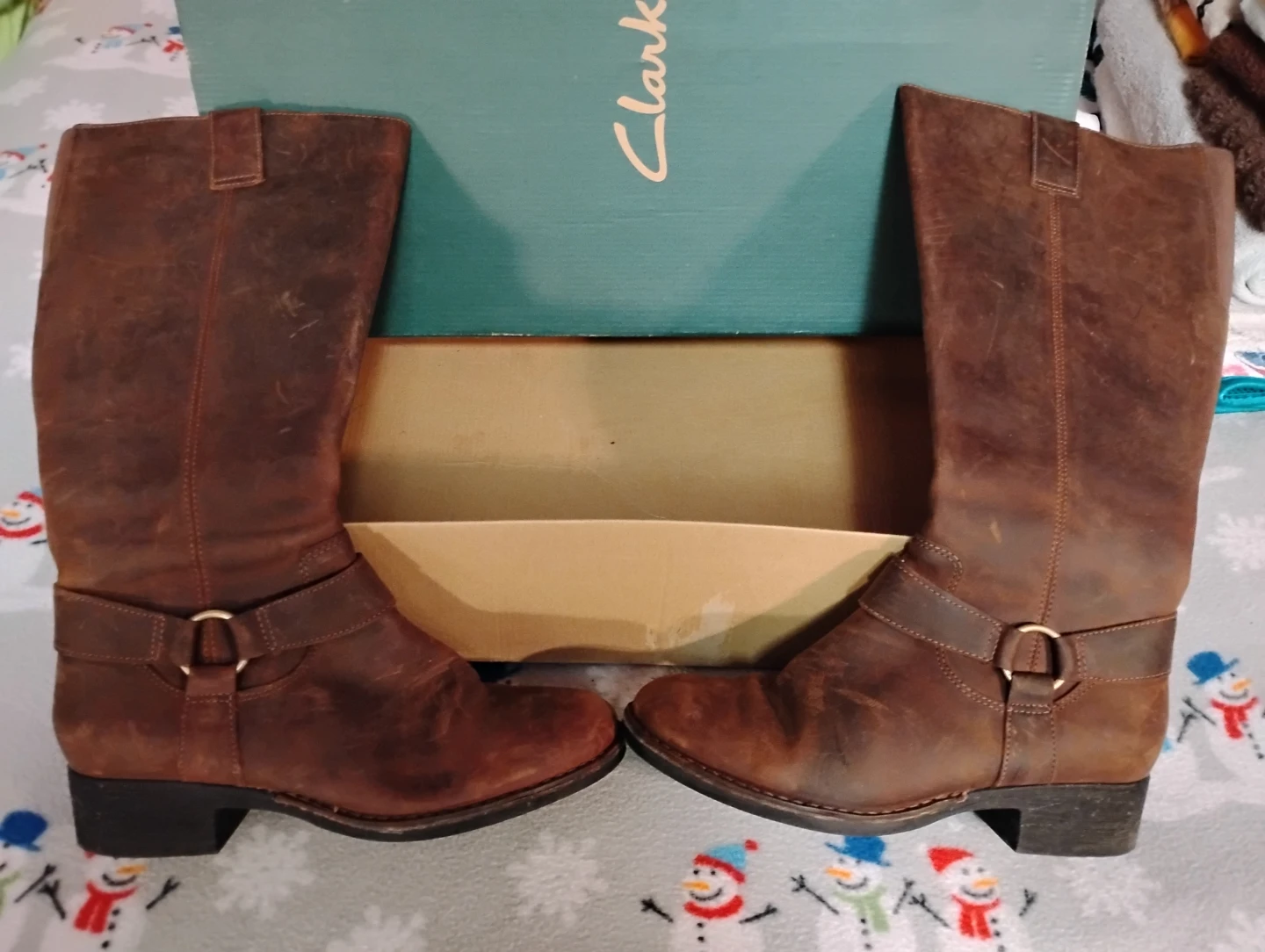 Clarks Brown Leather Riding Boots