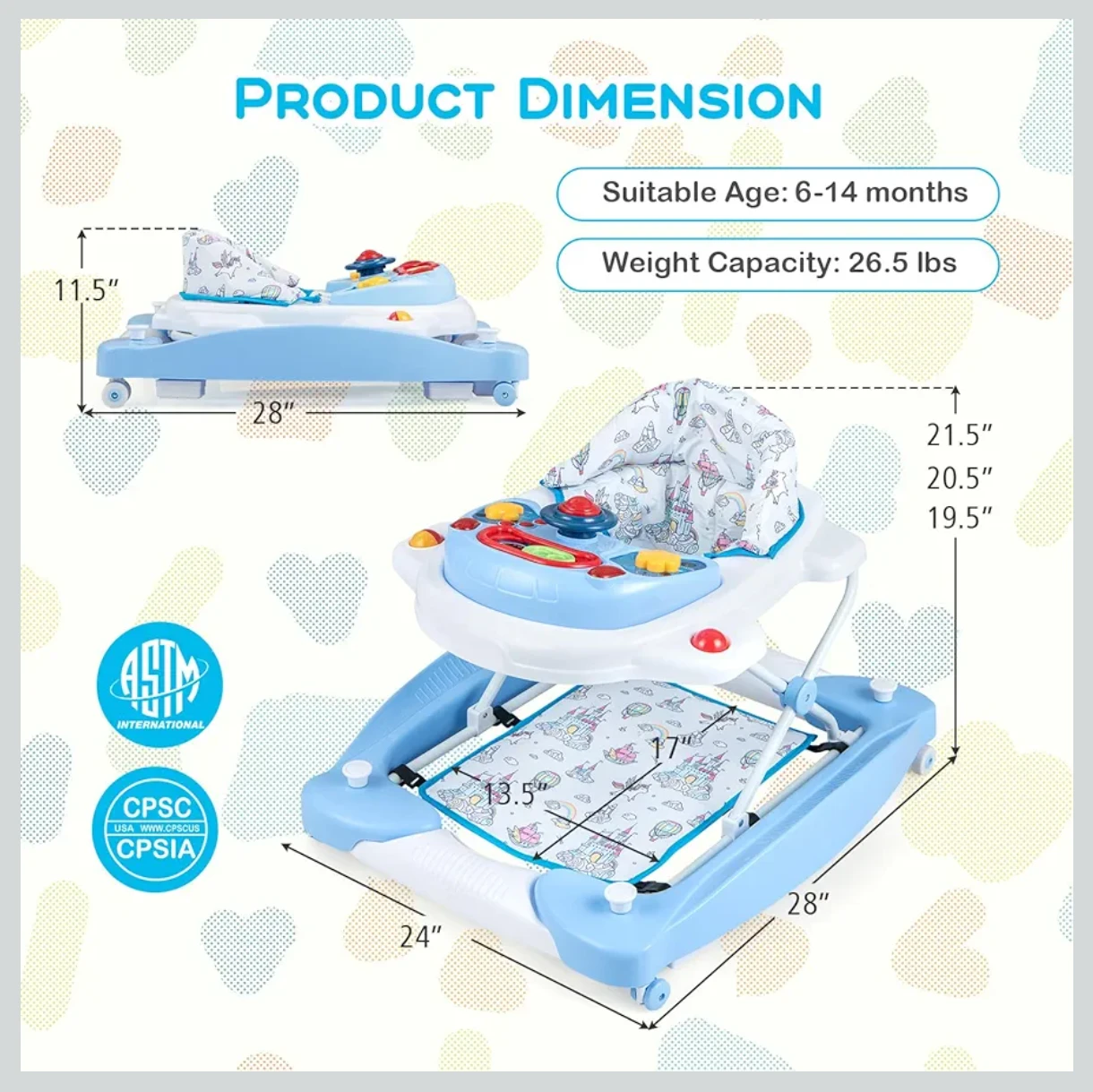 6-in-1 Baby Walker and Jumper Activity Center🥕 - photo 4