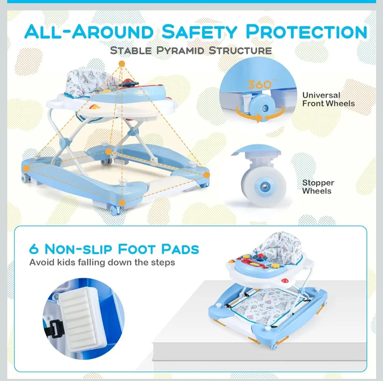 6-in-1 Baby Walker and Jumper Activity Center🥕 - photo 5