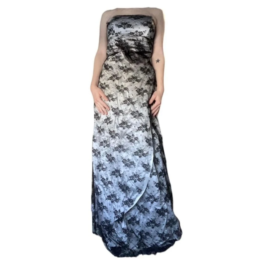 Strapless Lace Corset Gown