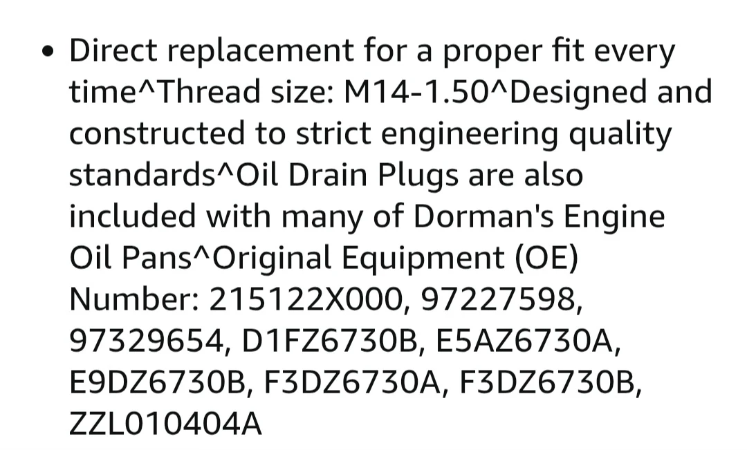 Dorman M14-1.50 Oil Drain Plug - photo 3