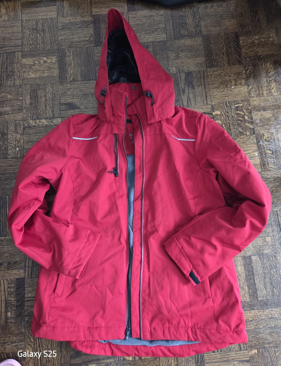 Elevate Red Fleece-Lined Winter Jacket