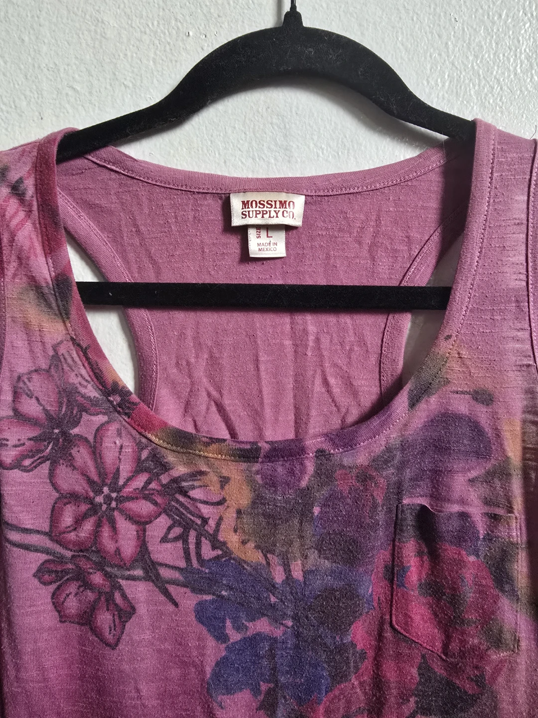 Mossimo Supply Co. Women's Pink Floral Tank Top Size L - photo 3
