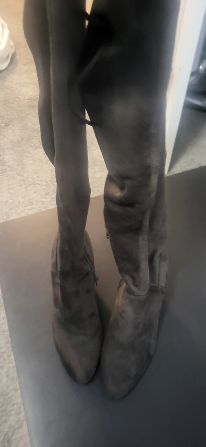 Women's Dark Grey Suede Over-the-Knee Boots - Size 7 - photo 2
