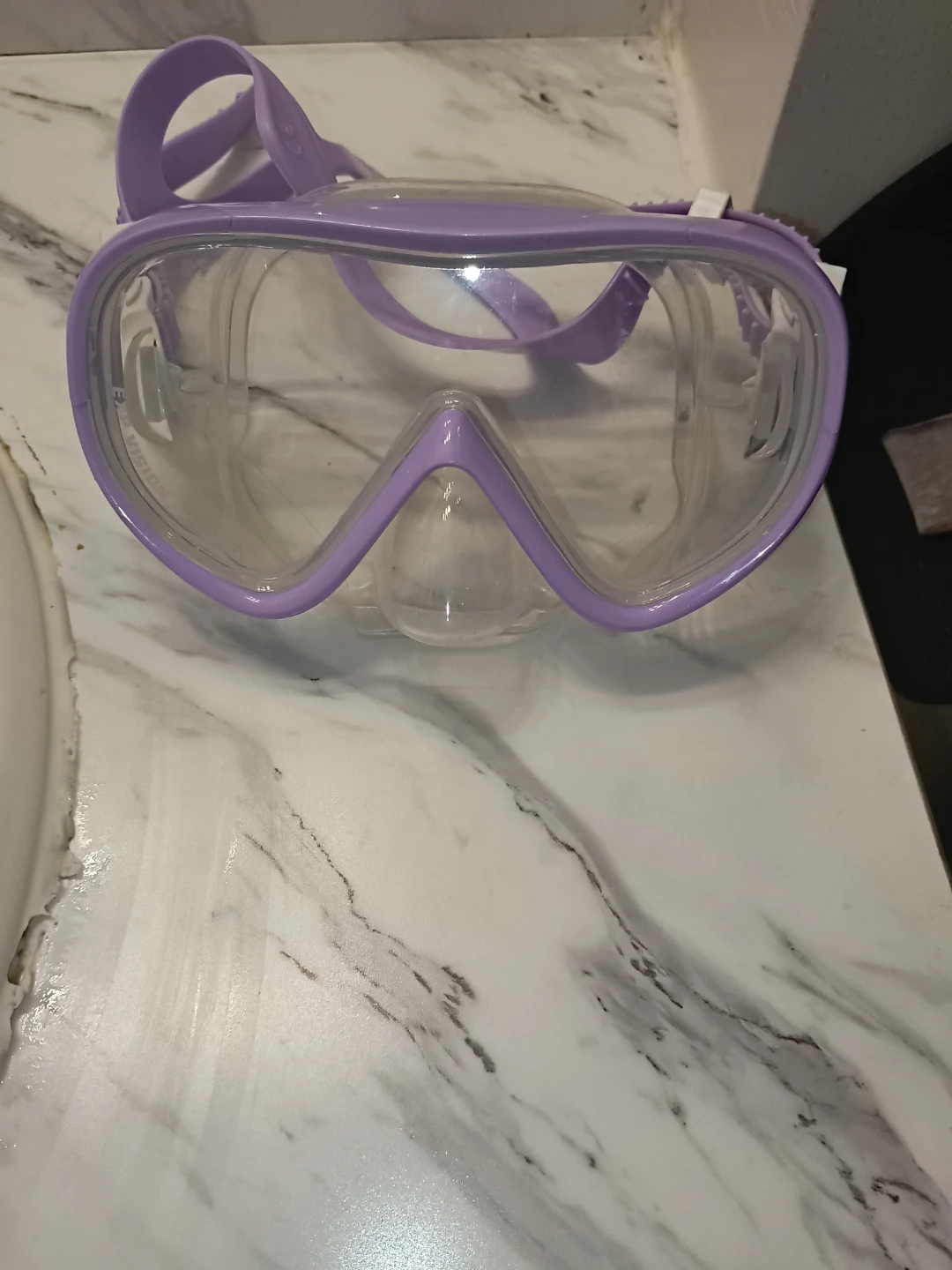 Purple Silicone Swimming Goggles