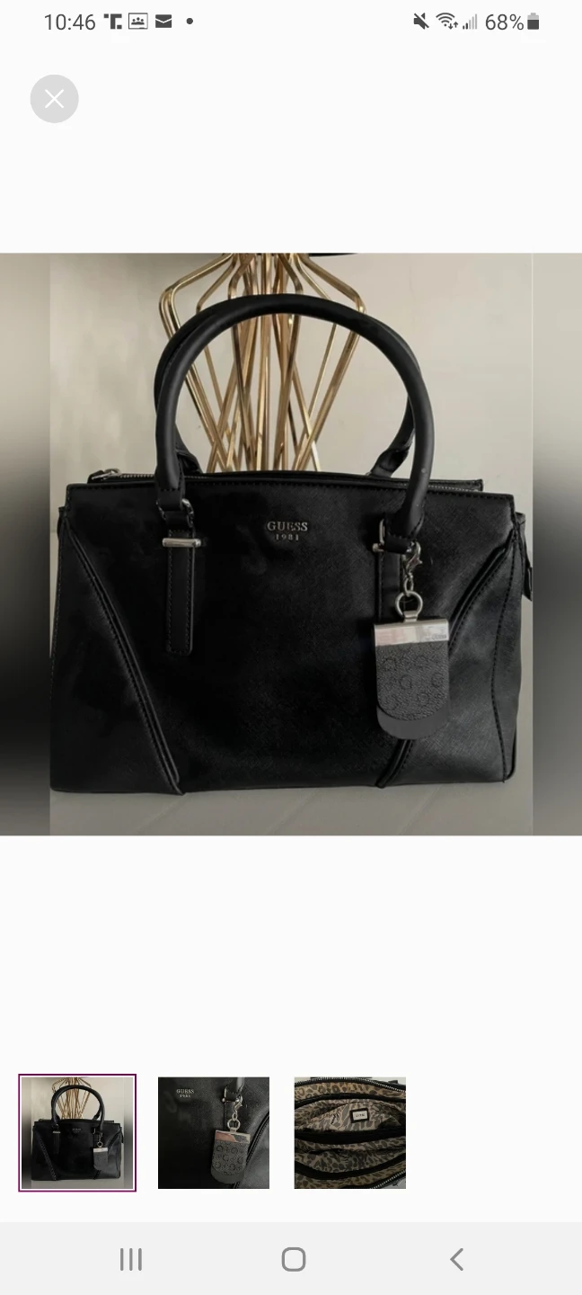 Black Guess Satchel Handbag