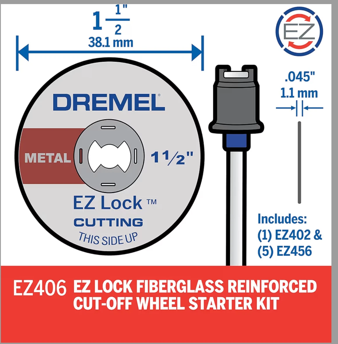 Dremel EZ Lock Cut-Off Wheel Starter Kit - EZ406 - photo 4