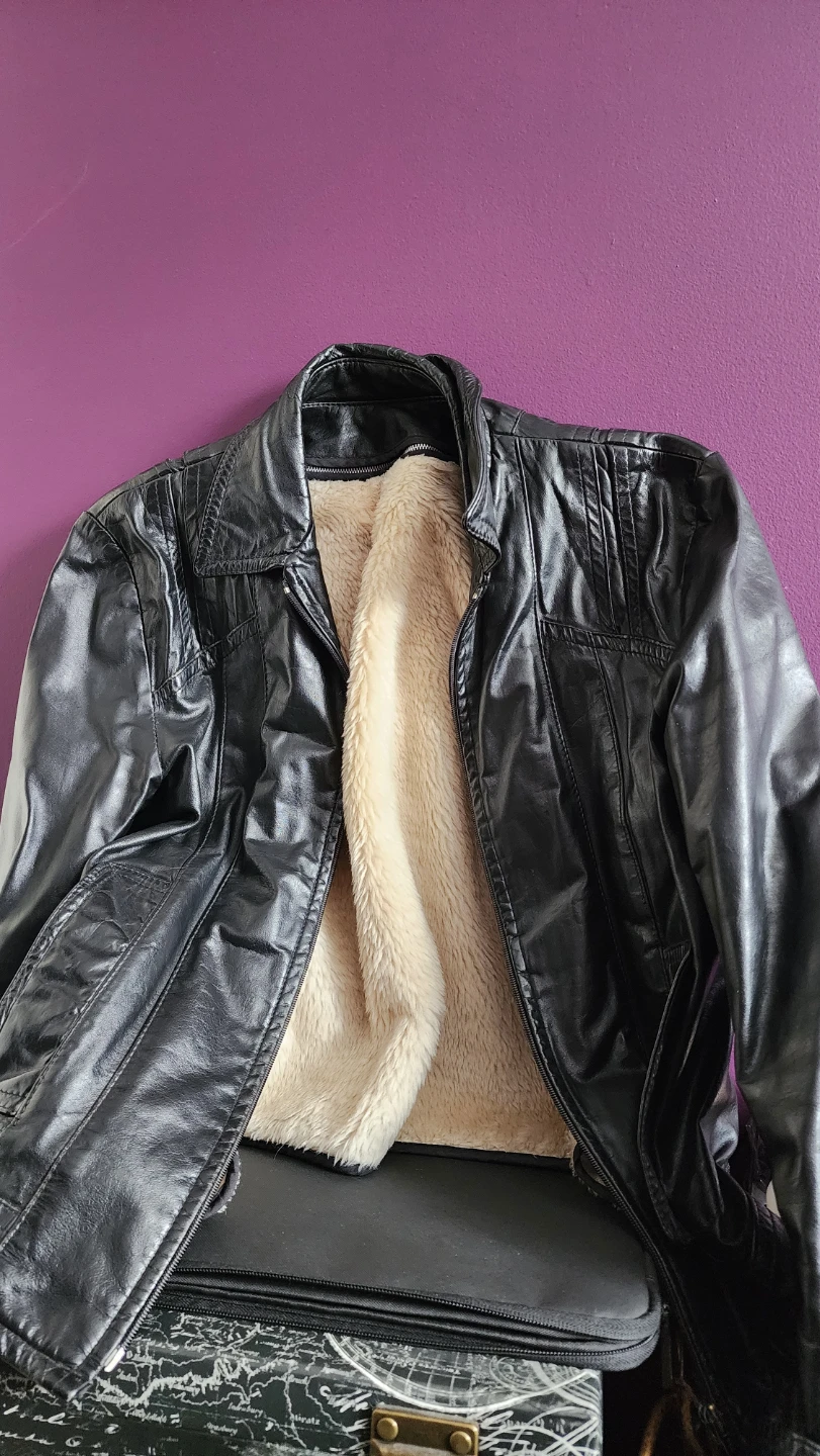 Black Leather Lined Jacket