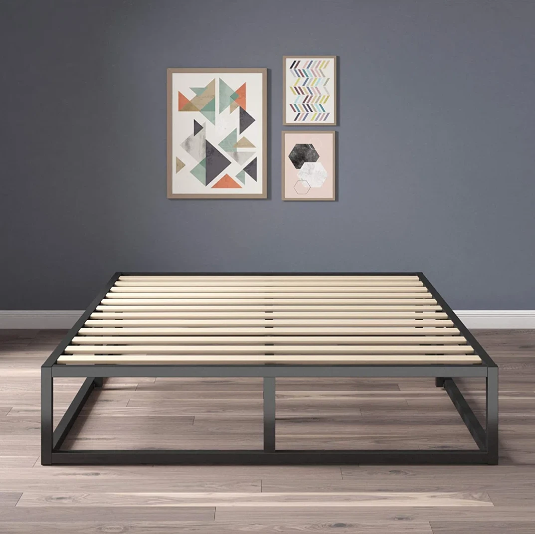 Queen Metal Platform Bed Frame with Wood Slats - photo 3