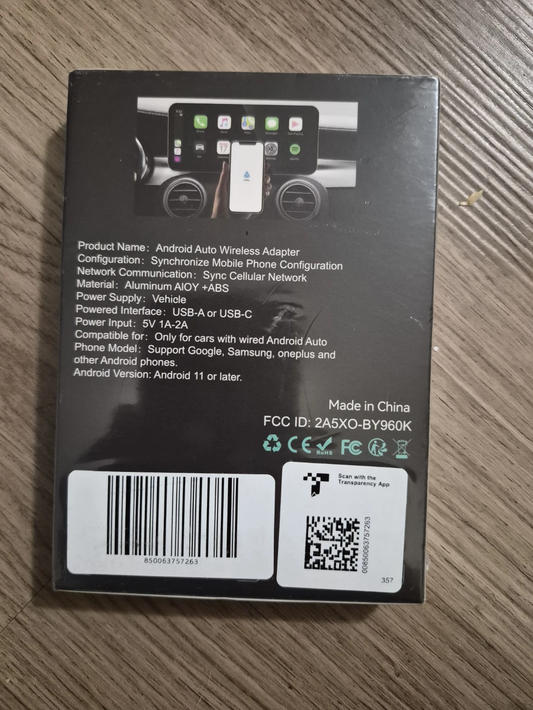 Wireless Android Auto Adapter BY960H - photo 3