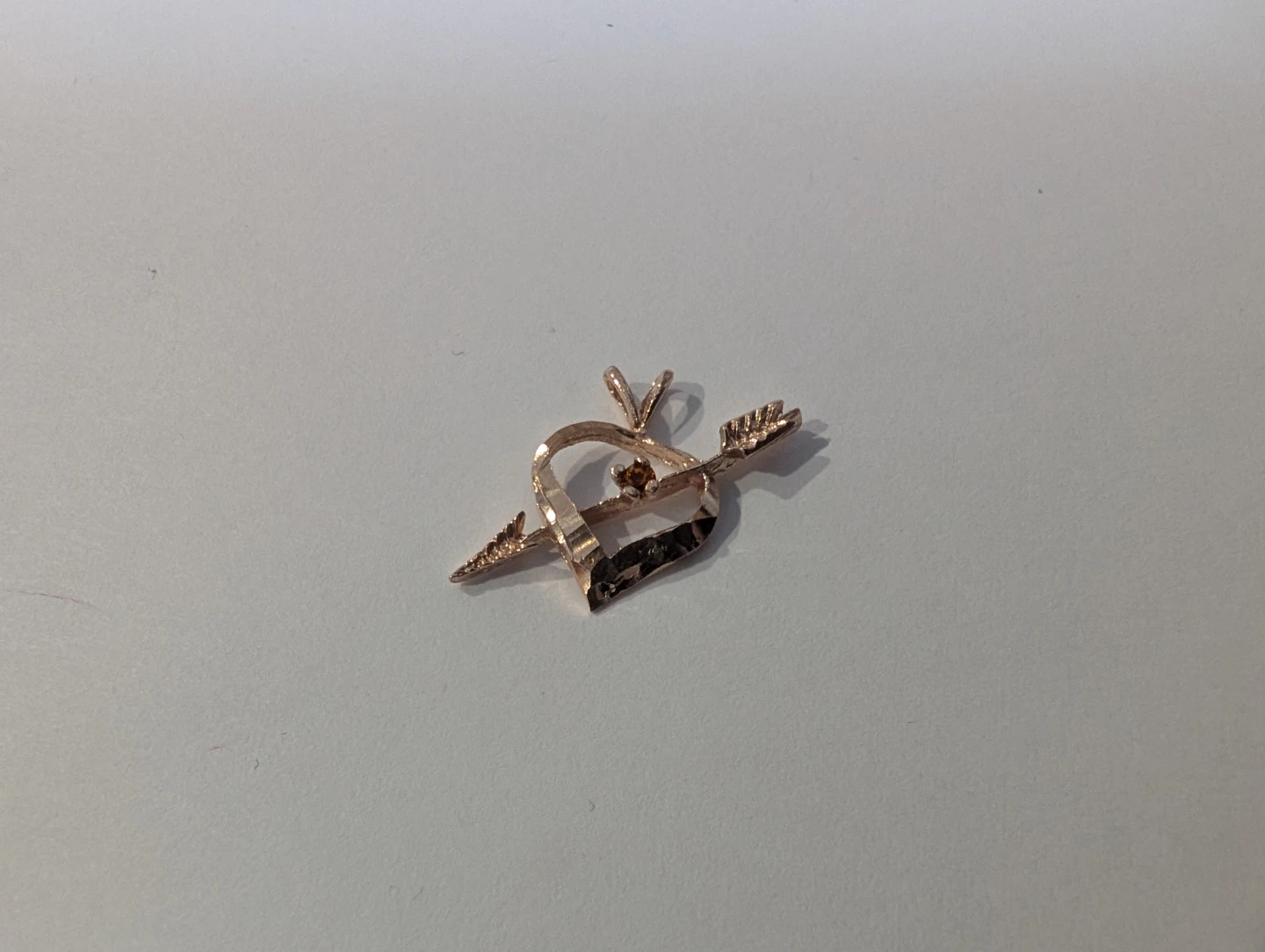 Brand New 10K Yellow Gold Heart Pendant For Sale - photo 4