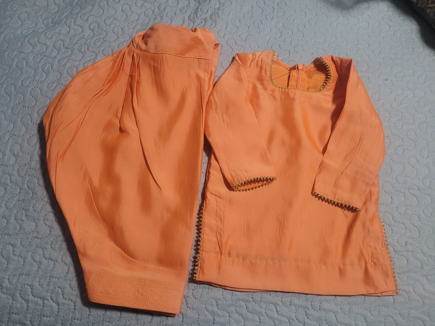 Orange Punjabi Suit for Toddler
