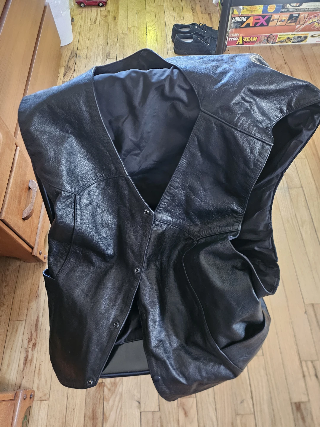 Leather King Black Leather Vest - photo 2