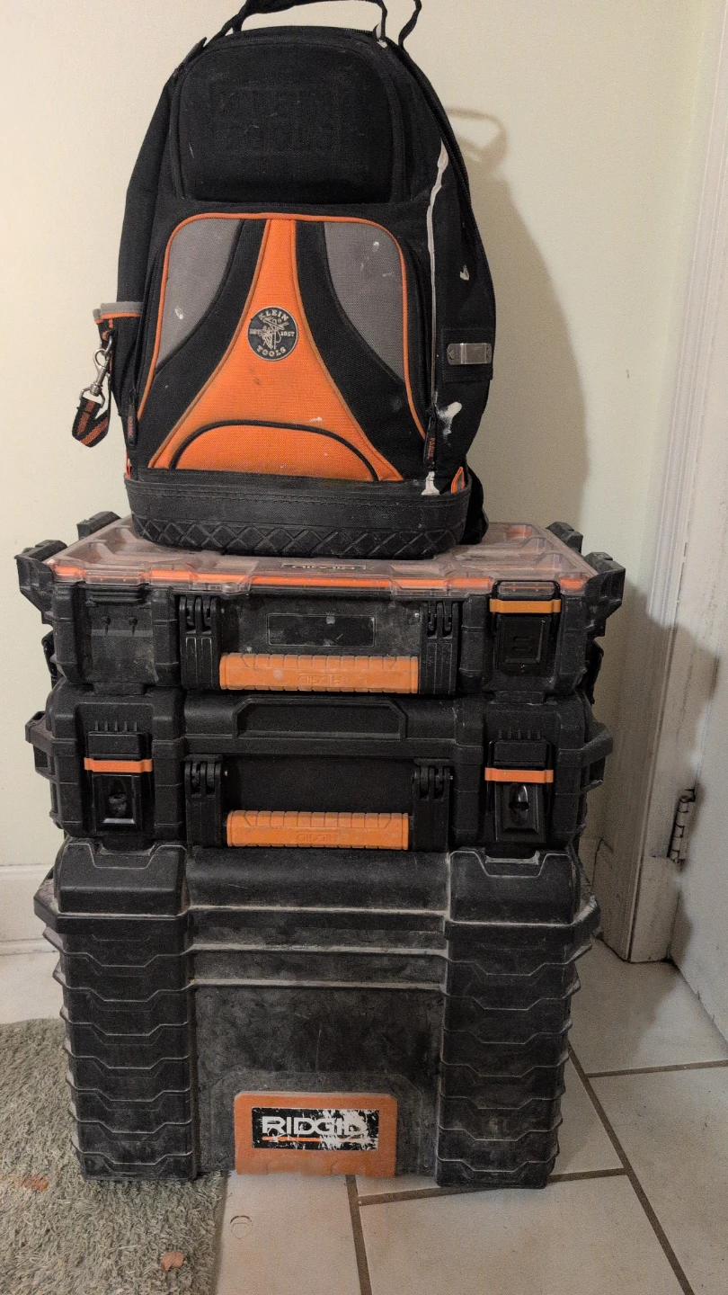Klein Tools Rolling Tool Bag & Ridgid Tool Boxes