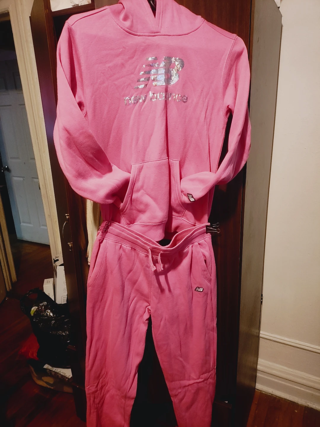 🏆New Balance Pink Hoodie and Jogger Set - photo 2