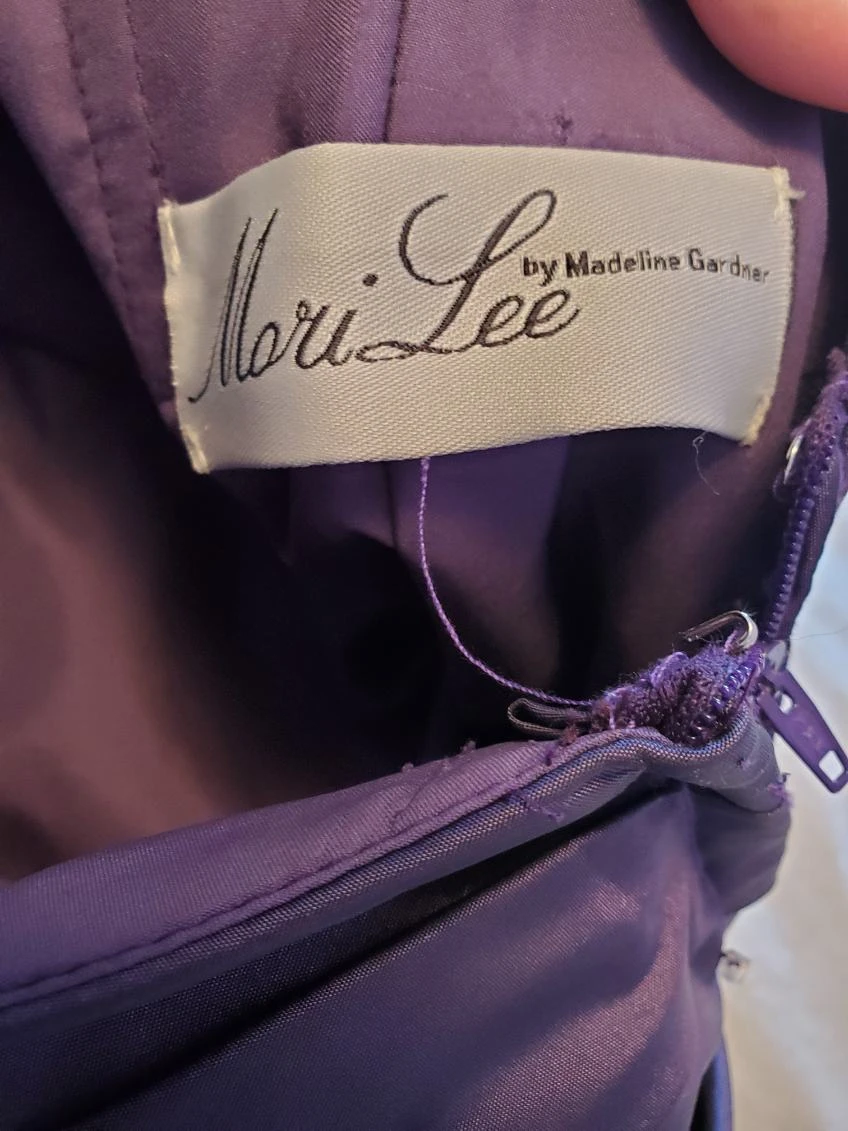 Mori Lee by Madeline Gardner Purple Beaded Strapless Gown - photo 4