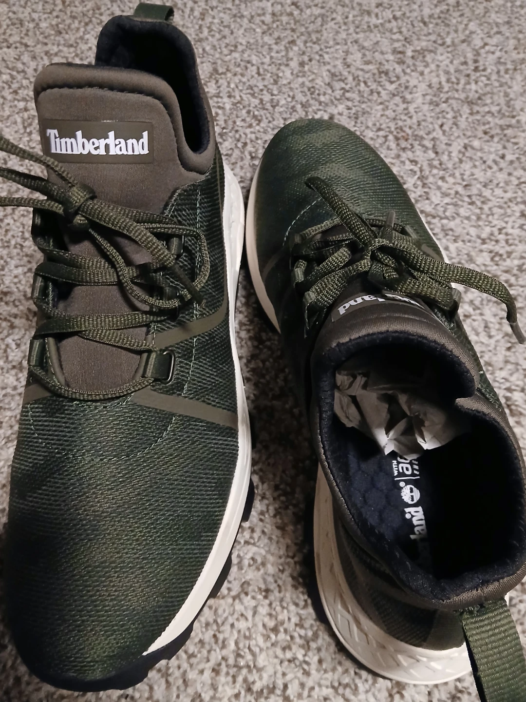 Timberland Men's Green Mesh Sneakers