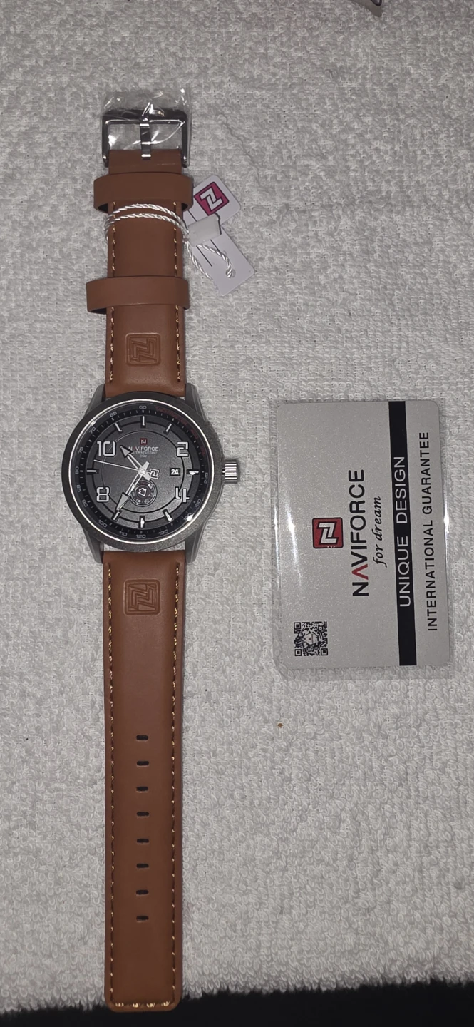 Naviforce Men's Watch - Brown Leather Strap