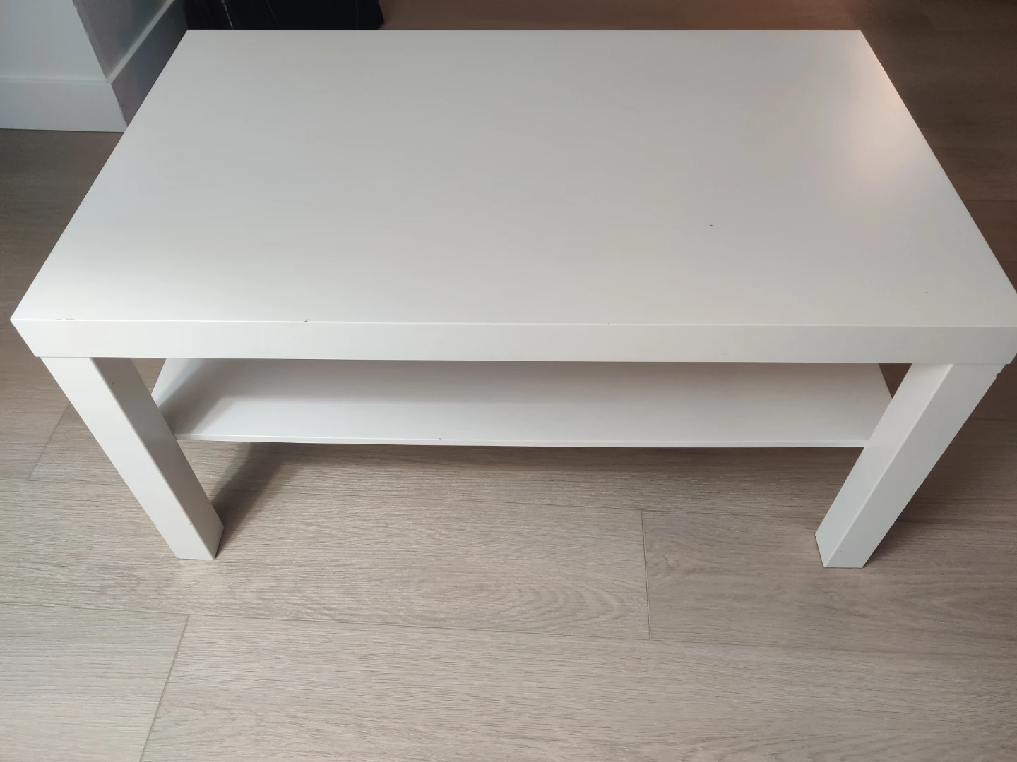 White Coffee Table with Shelf