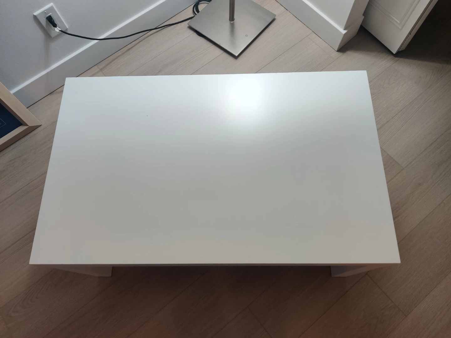 White Coffee Table with Shelf - photo 3