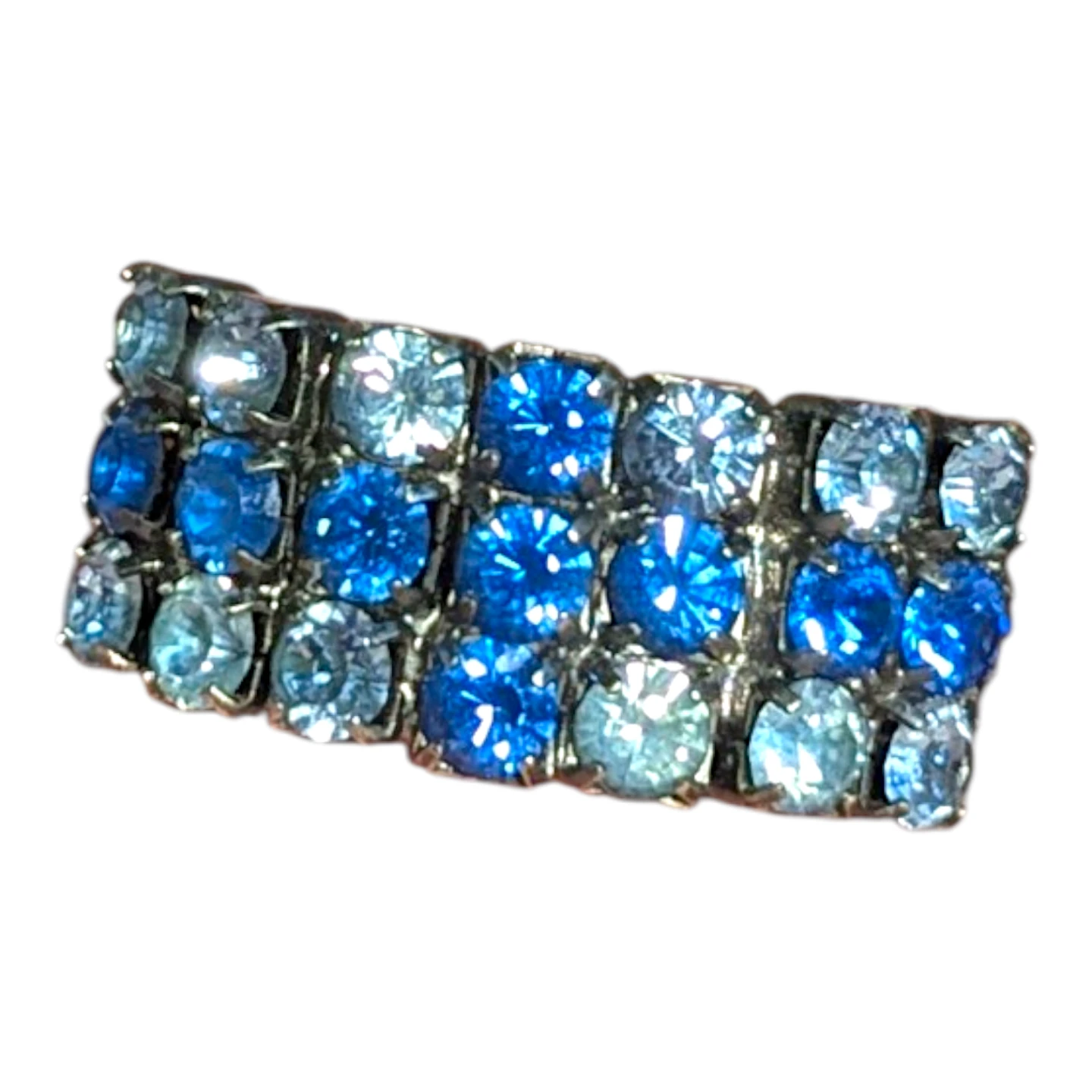 Vintage 1950s Rhinestone  Sapphire Stones Ring Stunning! - photo 3