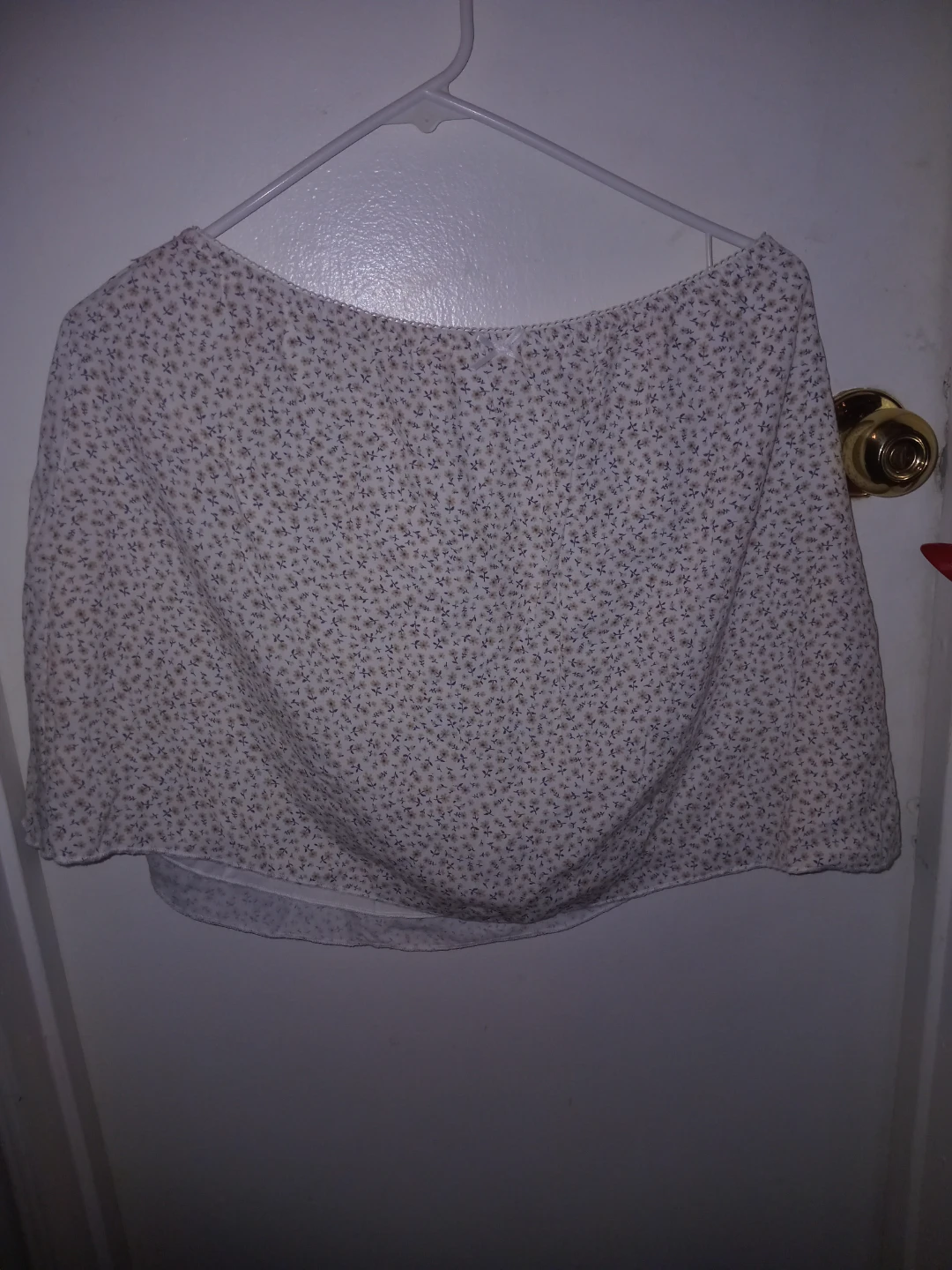 Brand New ARDENE White Floral Print XL/TG Skirt
