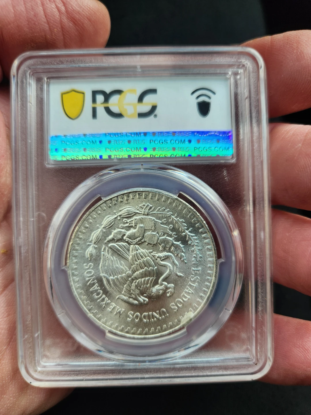 1985 Mexico Libertad Silver Onza PCGS MS66 - photo 2