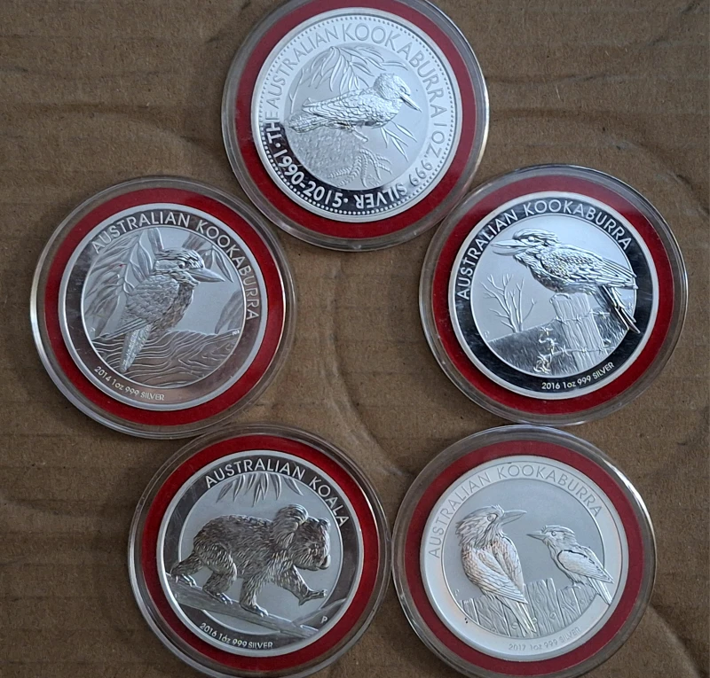 SOLD - Australian Kookaburra & Koala Silver Bullion Coins