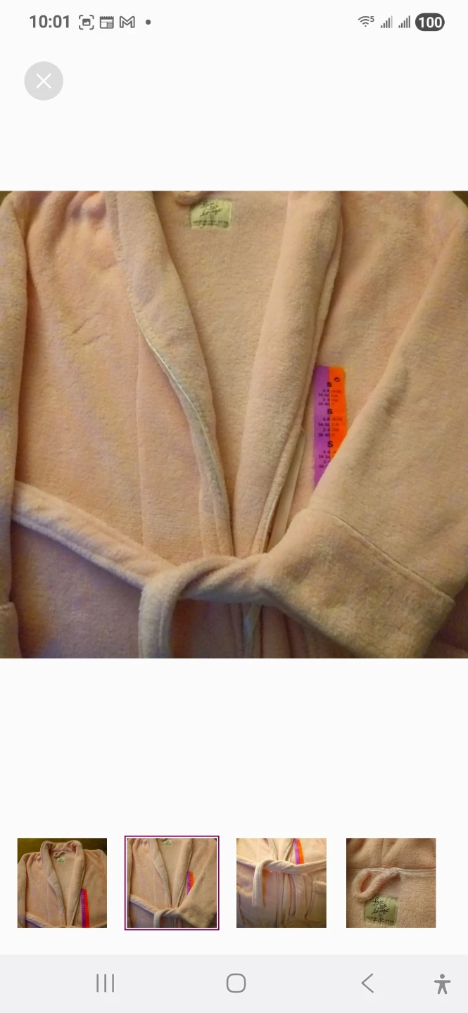 NEW PINK ROBE 10 12 14 SMALL MEDIUM Pockets WOMEN, LONG - photo 2