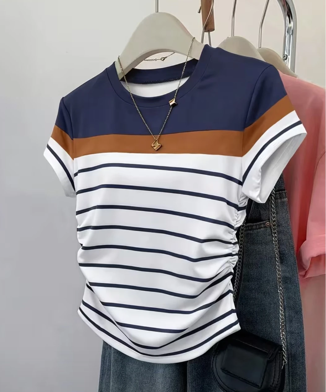 Women's Short-Sleeve Striped T-Shirt