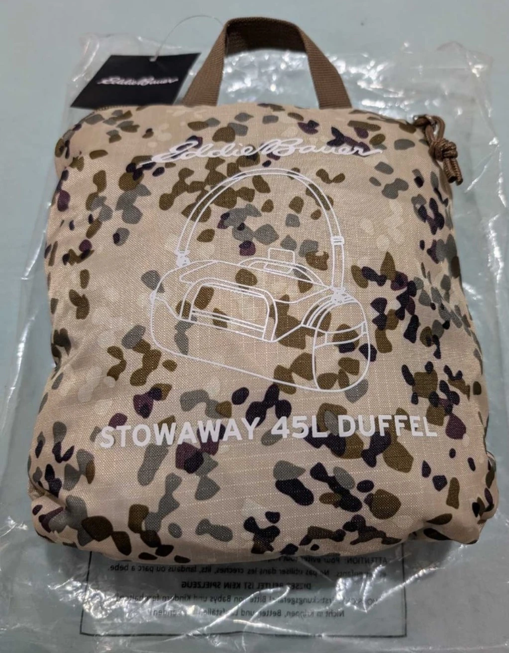 Eddie Bauer Packable Duffel Bag (New - with tag)