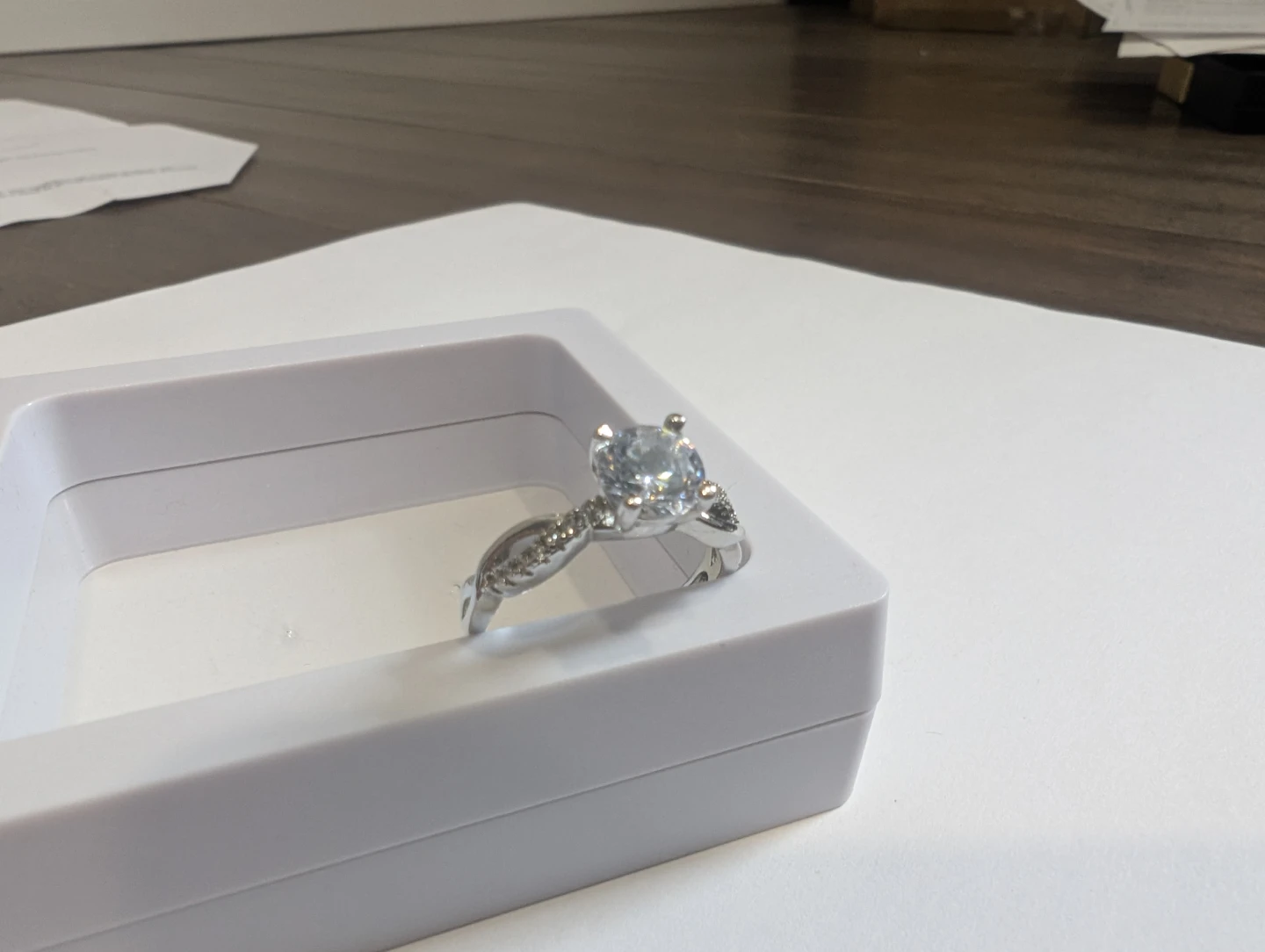 Brand New Base Metal Moissanite Ring For Sale - photo 5